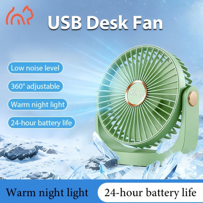 Portable Fan USB-Rechargeable Five-Speed Model with Desk, Wall, Ceiling and Hanging Placement Options