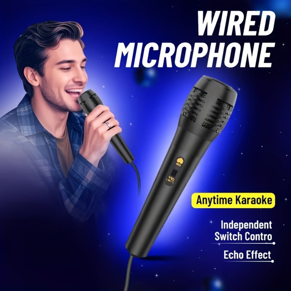 Portable Wireless Karaoke Speaker with Microphone & Bass Boost, TWS Stereo Sound, TF/SD Card Player