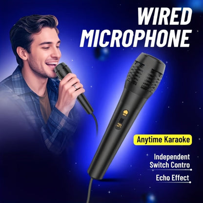 Portable Wireless Karaoke Speaker with Microphone & Bass Boost, TWS Stereo Sound, TF/SD Card Player