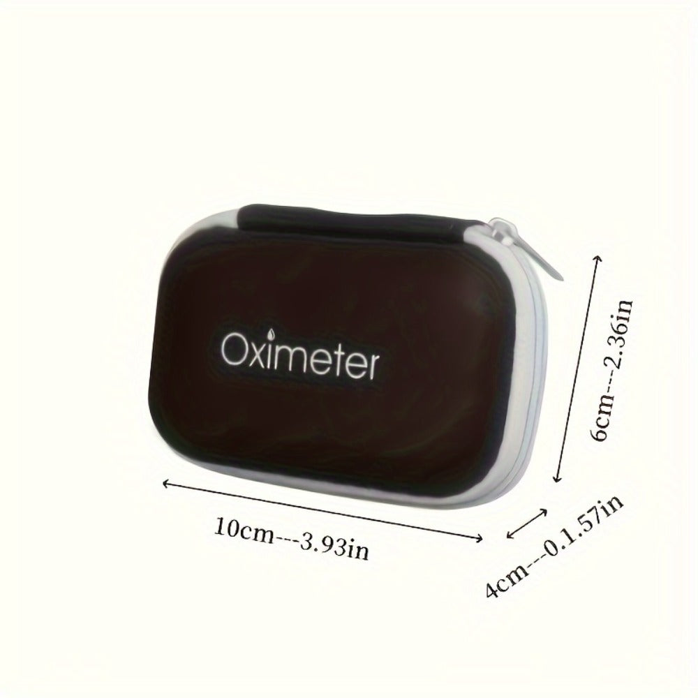 Fingertip Oximeter Case with Cleaning Rod, Hard Shell Dustproof Shockproof Travel Pouch for Pulse SpO2 Blood Oxygen Monitor