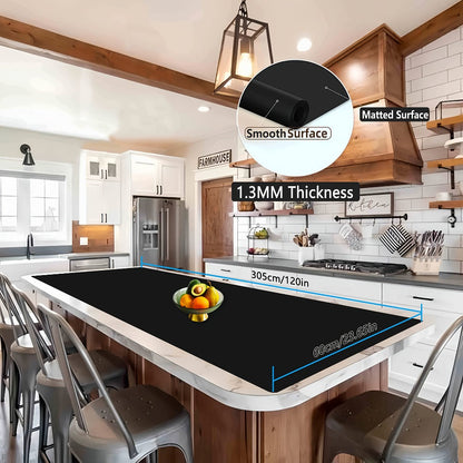 Extra Large Silicone Mat for Kitchen Counter, Heat Resistant Countertop Protector, Nonstick Craft Mat & Placemat