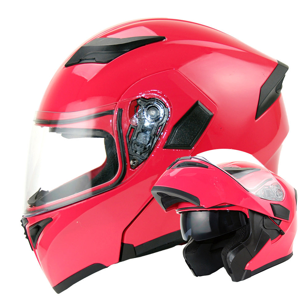 Motorcycle Helmet Modular Flip-Up Full-Face Shell with Dual Visors, S-XL Sizes and Arrow, Storm or Glossy Styles