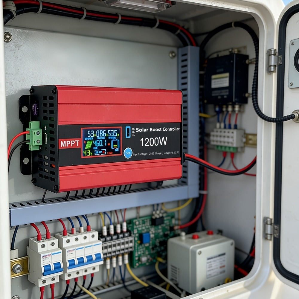30A MPPT Solar Boost Charge Controller 1200W – DC-DC Step-Up Solar Panel Regulator for Lead-Acid, Gel & Lithium Batteries