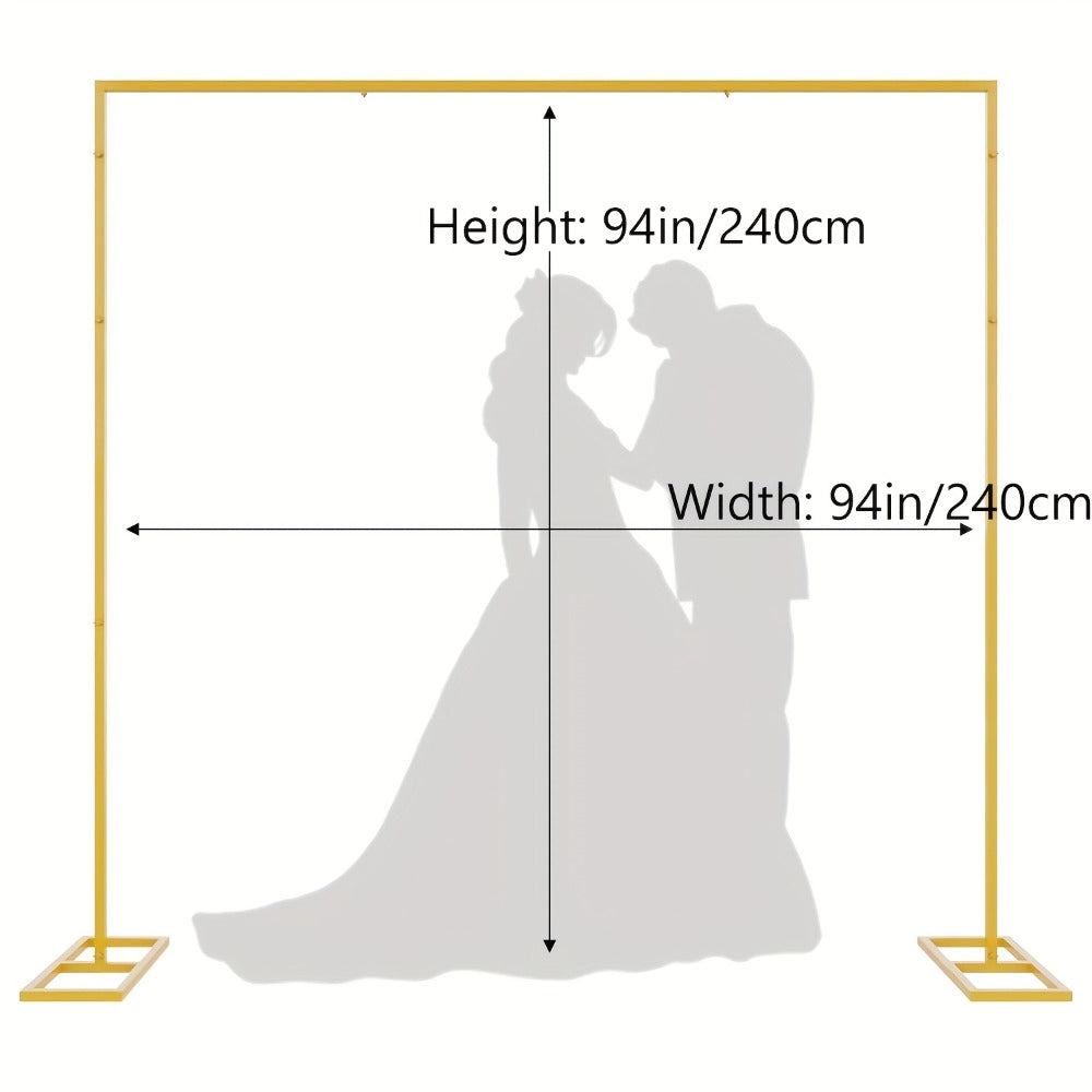 Square Arch Backdrop Stand 6FT & 8FT Metal Balloon Arch Frame | Adjustable Wedding Arch for Ceremony, Birthday Party