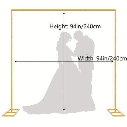 Square Arch Backdrop Stand 6FT & 8FT Metal Balloon Arch Frame | Adjustable Wedding Arch for Ceremony, Birthday Party