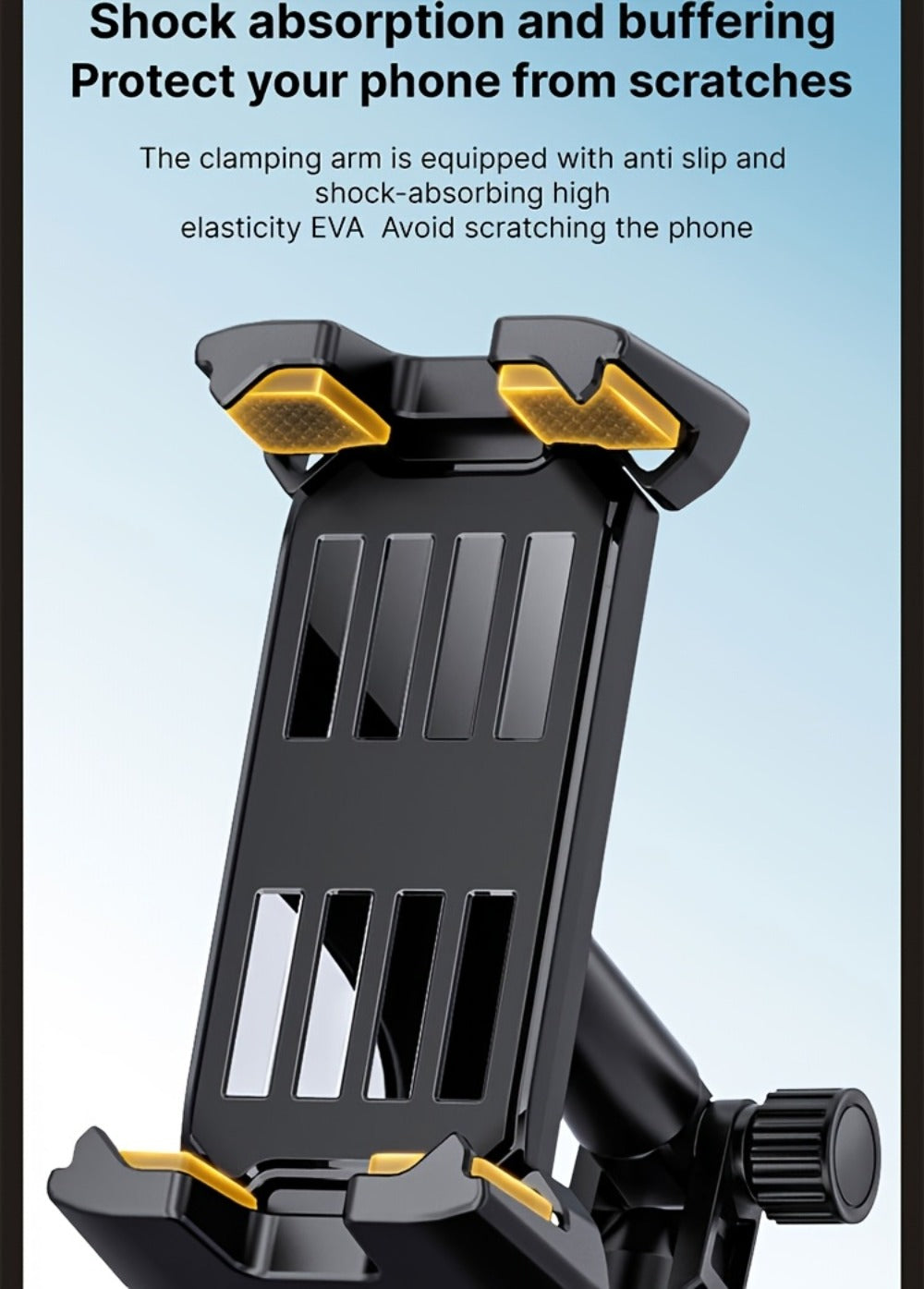 TP08 Cup-Base Car Phone Mount with Expanding Lower Base and Adjustable Clamp for 4–13-Inch Devices