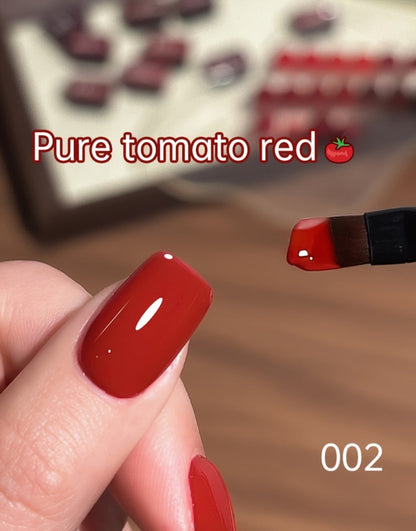 Gel Nail Polish Nine-Piece Ancola Red Solid Gel Set for Gradient and Ombre Nail Art in One Grid Case