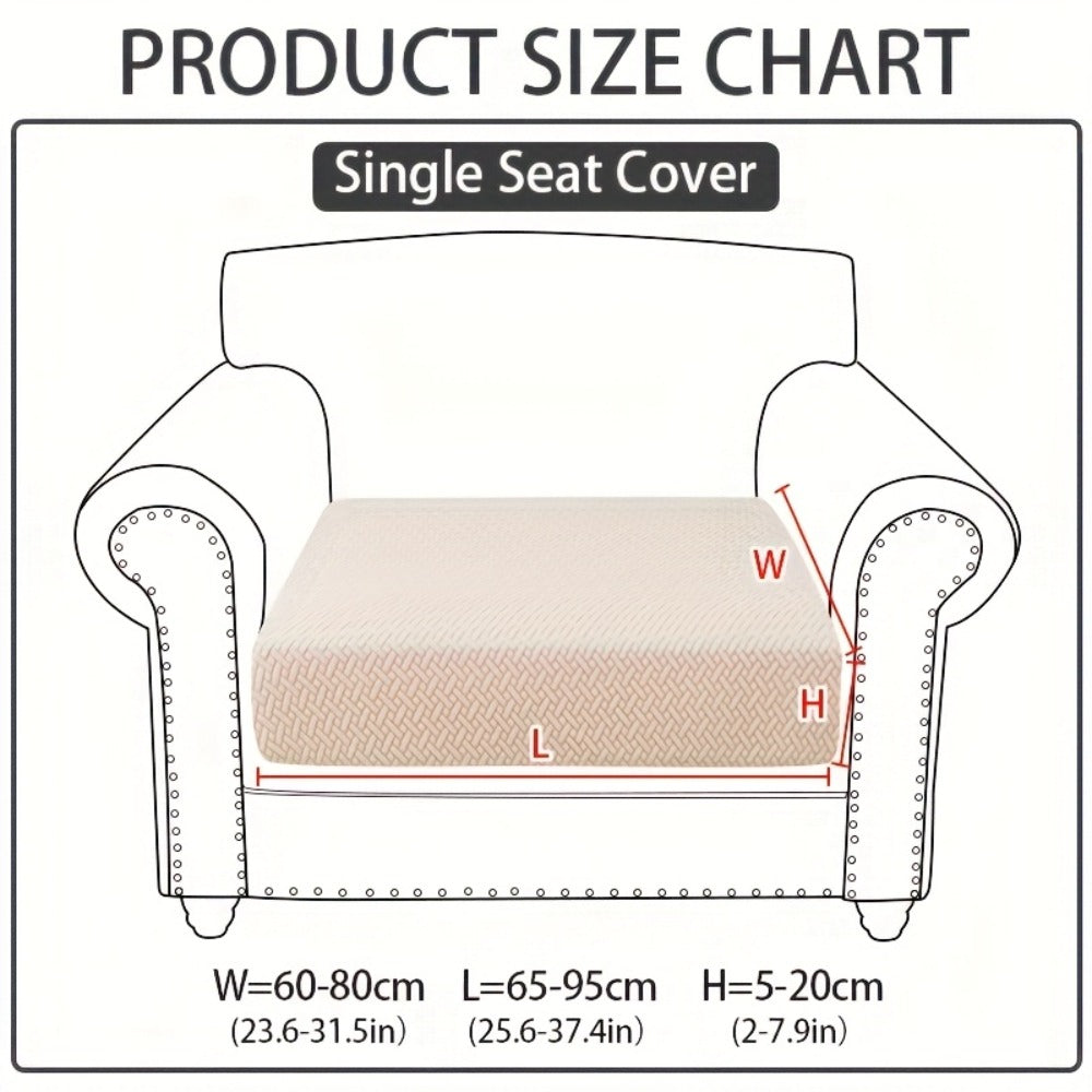 Sofa Cover Sectional Panel Options for Single to 4 Seats, Chaise, Armrest Pair or Backrest in Five Colors