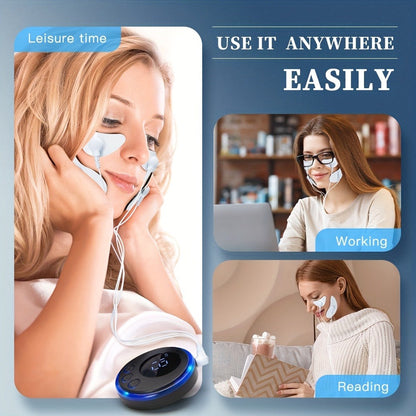 EMS Facial & Eye Massager Microcurrent TENS Device FDA Cleared Face Slimming Eye Lift 6 Modes 10 Levels for Home or Salon Spa Use
