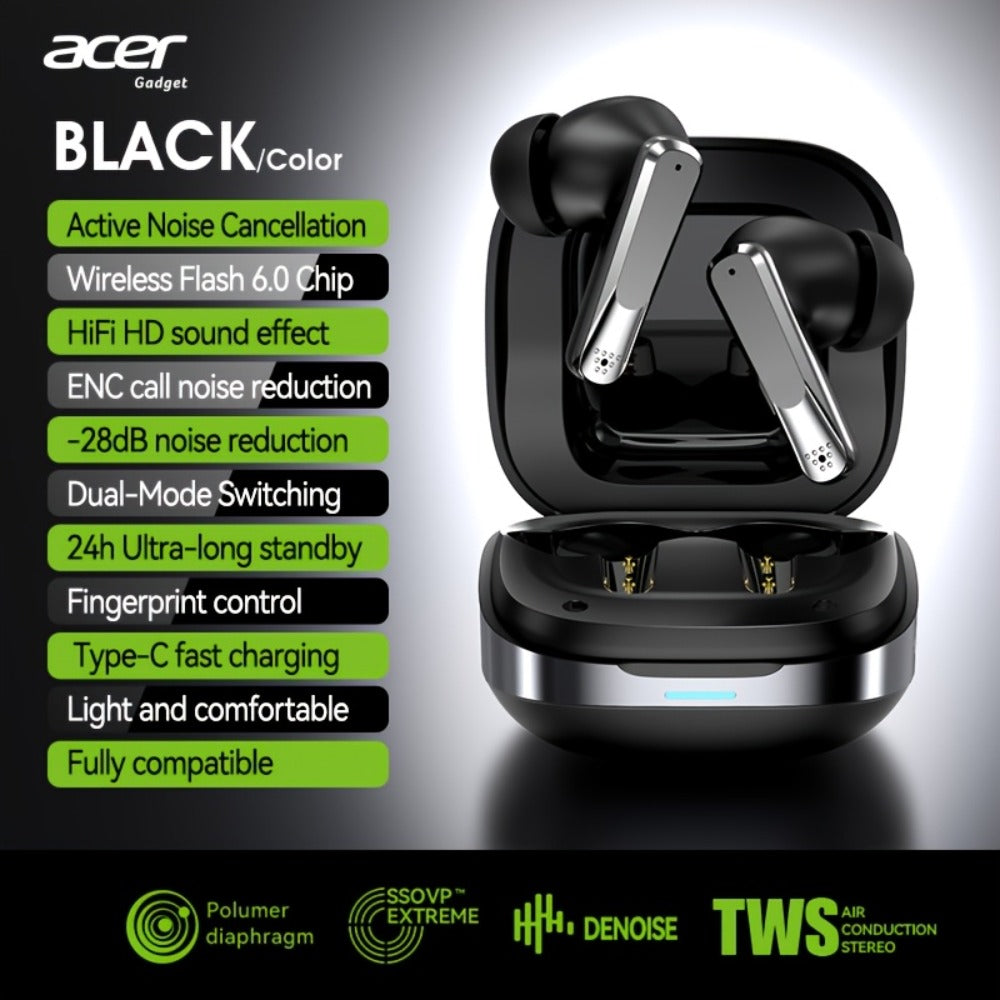 Wireless Earbuds Acer Mini Bluetooth 5.4 with Touch Controls, Call Noise Reduction Mic and Three Colors