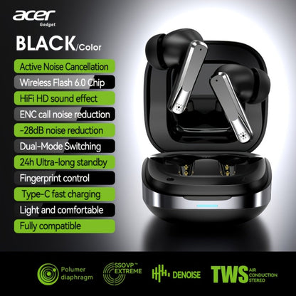 Wireless Earbuds Acer Mini Bluetooth 5.4 with Touch Controls, Call Noise Reduction Mic and Three Colors