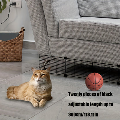 Under Furniture Pet Blocker – Easy-Install Sofa & Bed Gap Filler Fence to Stop Cats & Dogs Getting Under Furniture