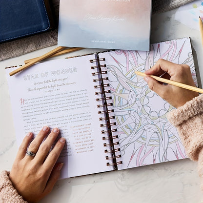 Christian Coloring Book for Adults, Devotional Faith-Based Mindfulness Art with Scripture, Guided Meditation & Stress Pages for Women