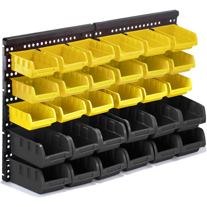 Plastic Parts Storage Bins Wall Mount 30pcs, Small Hardware Organizer for Screws, Nuts, Bolts & Nails