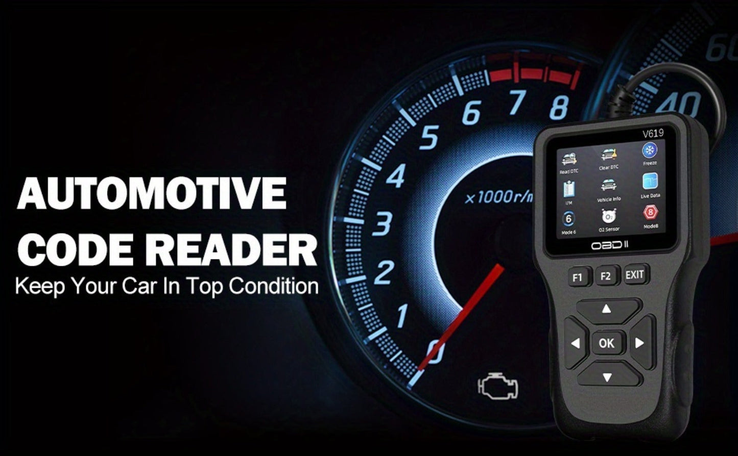 OBD2 Scanner Diagnostic Tool with 35, 901 DTC Library, Check Engine Code Reader, Live Data & Battery Test for 1996+ Cars