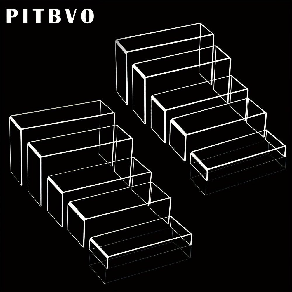 Acrylic Display Risers Clear Transparent Stands for Funko Pop Figures, Cupcakes, Jewelry, Perfume Bottles