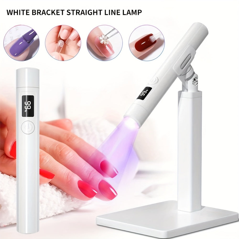 Rotating Stand LED Nail Lamp with Adjustable Stand Bracket, 45s/60s Timer Display and USB Power