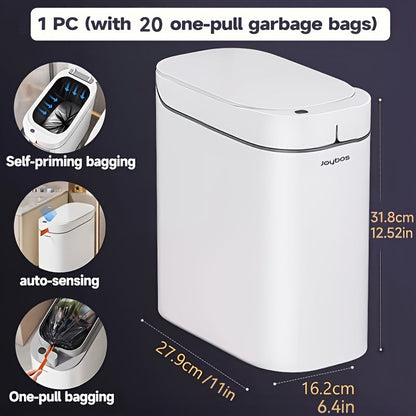 Sensor Trash Can Self-Emptying 3.8 Gallon with Drawstring Bags – Hands Free Infrared Smart for Home Cooking, Dining and Outdoor Meals