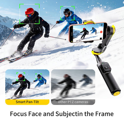 AOCHUAN Foldable 3-Axis Gimbal Stabilizer with Extendable Pole & Panoramic Gesture Control, AI Face Tracking Phone Gimbal