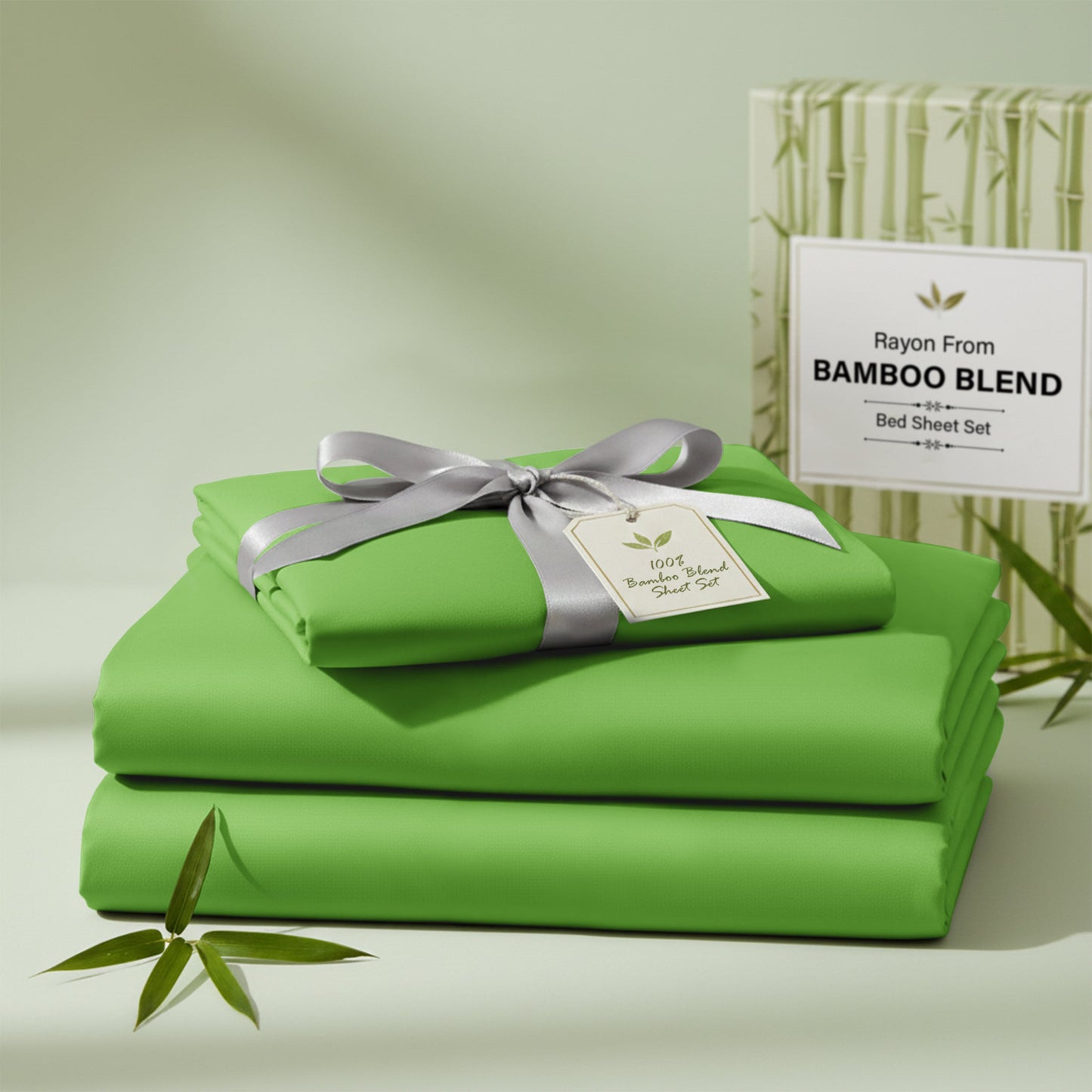 Bed Sheet Set 30% Bamboo Viscose 70% Polyester in 3- or 4-Piece Sizing with 16-Inch Pocket