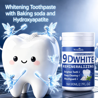 Hydroxyapatite Tooth Powder 2-Pack Remineralizing Fluoride-Free Deep Cleaning Whitening Mint Toothpowder