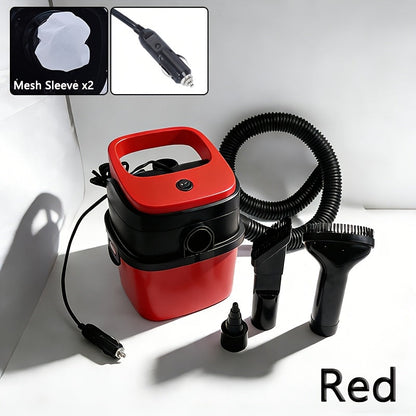 12V Bucket-Style Car Vacuum Cleaner with Suction and Blower Ports, 0.4L-Plus Source Capacity and Seven Colors