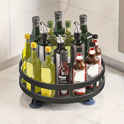 Rotating Spice Rack Kitchen Organizer with One, Two or Three Metal Tiers and 360-Degree Turntable Base