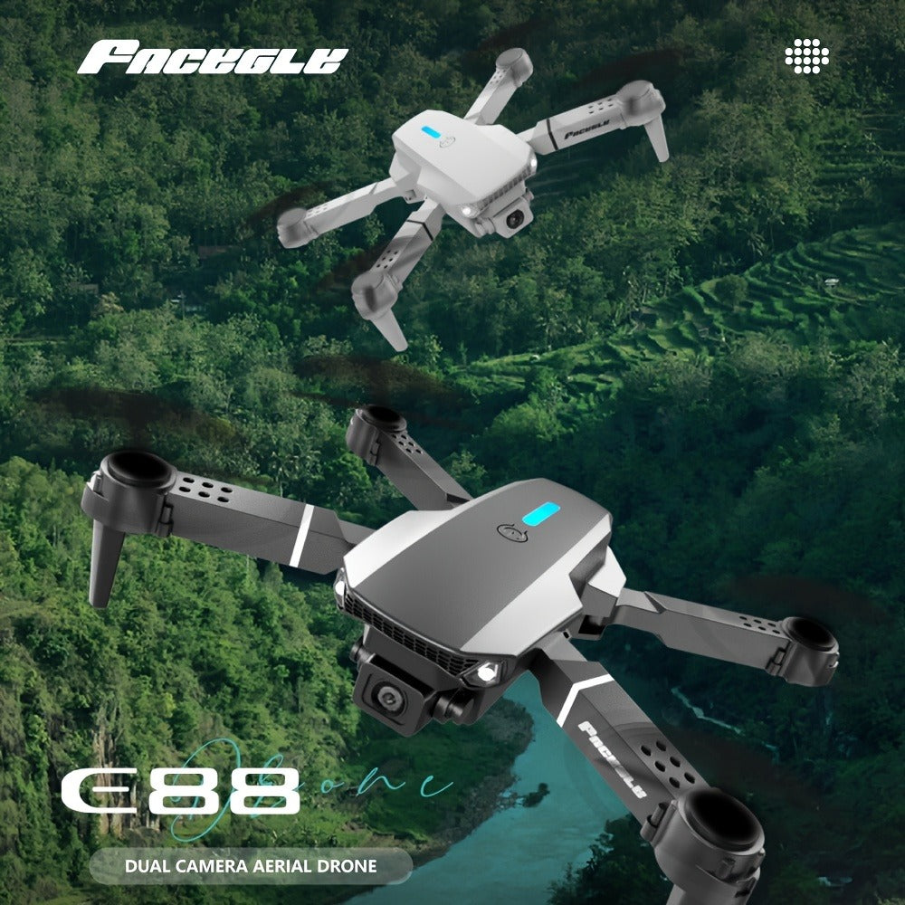 E88 Foldable Drone with Dual Camera with the Listed Color, Size or Set Options for Everyday Use