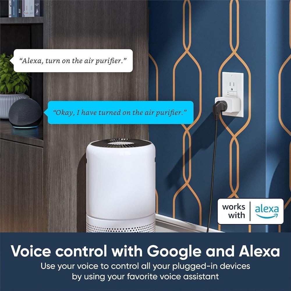 Wyze Smart Plug 2-Pack 2.4GHz WiFi, Works with Alexa, Google Assistant & IFTTT, No Hub Required, Remote Control via Wyze App