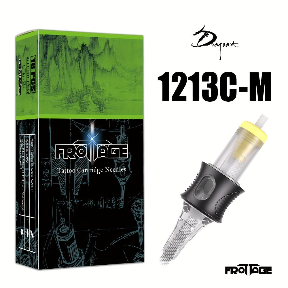 Tattoo Cartridge Needles with Frotage Label, 26 Retained RL RLT RS CM and M1 Cartridge Size Options