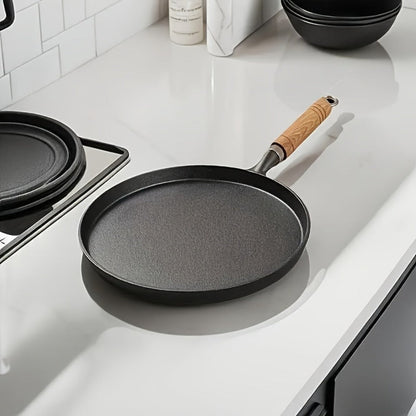 Cast Iron Skillet Non-stick Flat Pan 8.27/9.45/10.63 Inch for Pancakes Eggs & Crepes for Home Cooking, Dining and Outdoor Meals