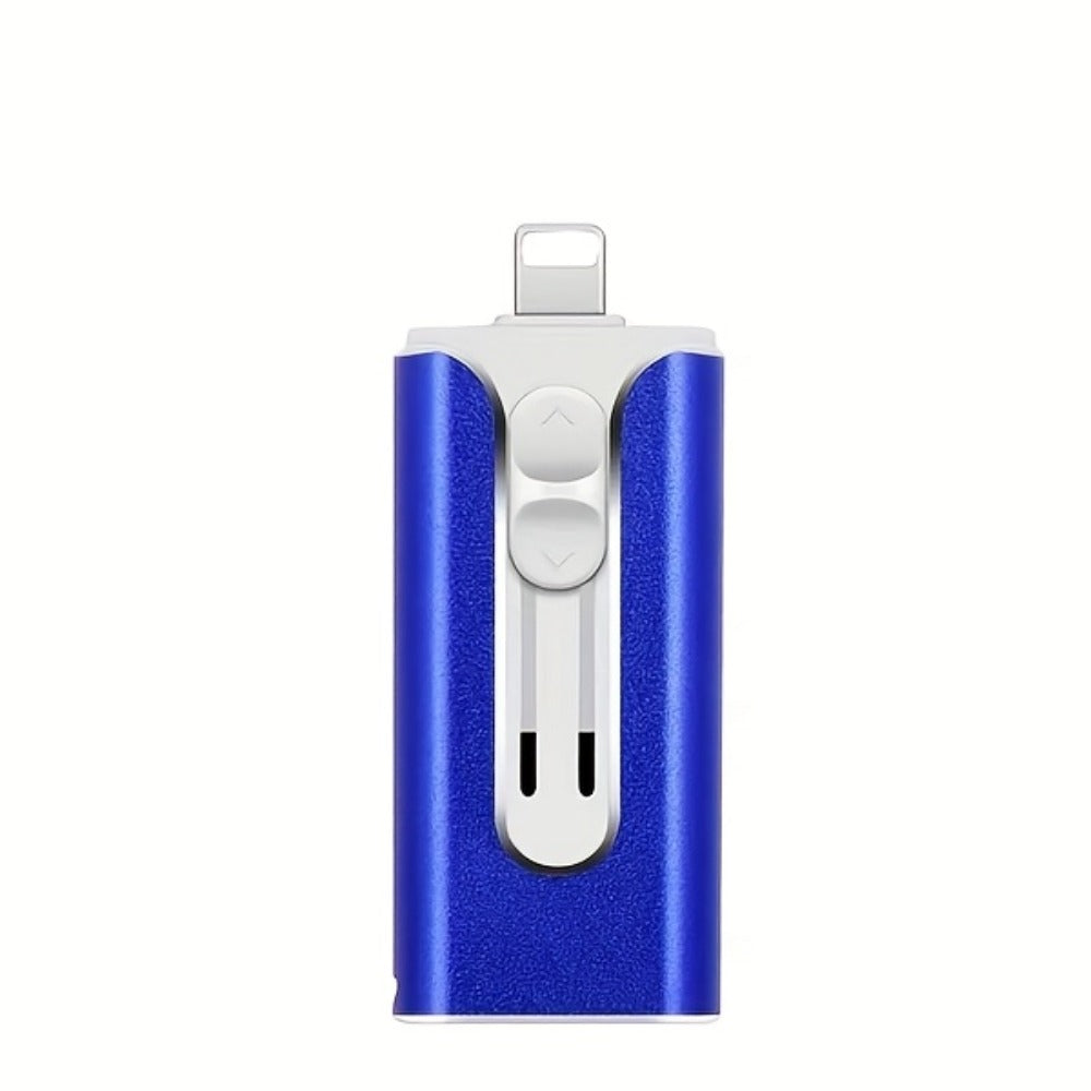 OTG USB 3.0 Flash Drive 4-in-1 for iPhone iPad Android Mac PC – Lightning Type-C Micro USB Connector Thumb Drive 64GB 128GB 256GB Memory