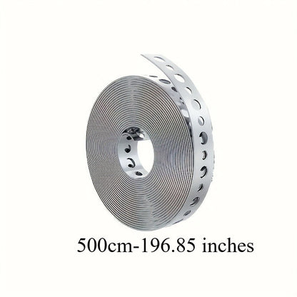 Galvanized Steel Pipe Support Bar with Pre-Drilled Holes – Corrosion-Resistant Hanging Rod for Plumbing HVAC Garage Workshop