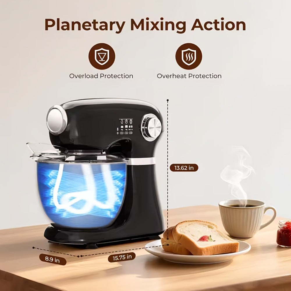 Bowl-Lift Stand Mixer 5.5 Qt 4-in-1 Electric Vertical Mixer 350W 12-Speed with Pulse for Entryways, Bedrooms and Living Spaces
