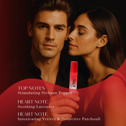 Cologne Roll-On for Men RawChemistry Raw 0.34 oz with Red Carton and Compact Oil Applicator