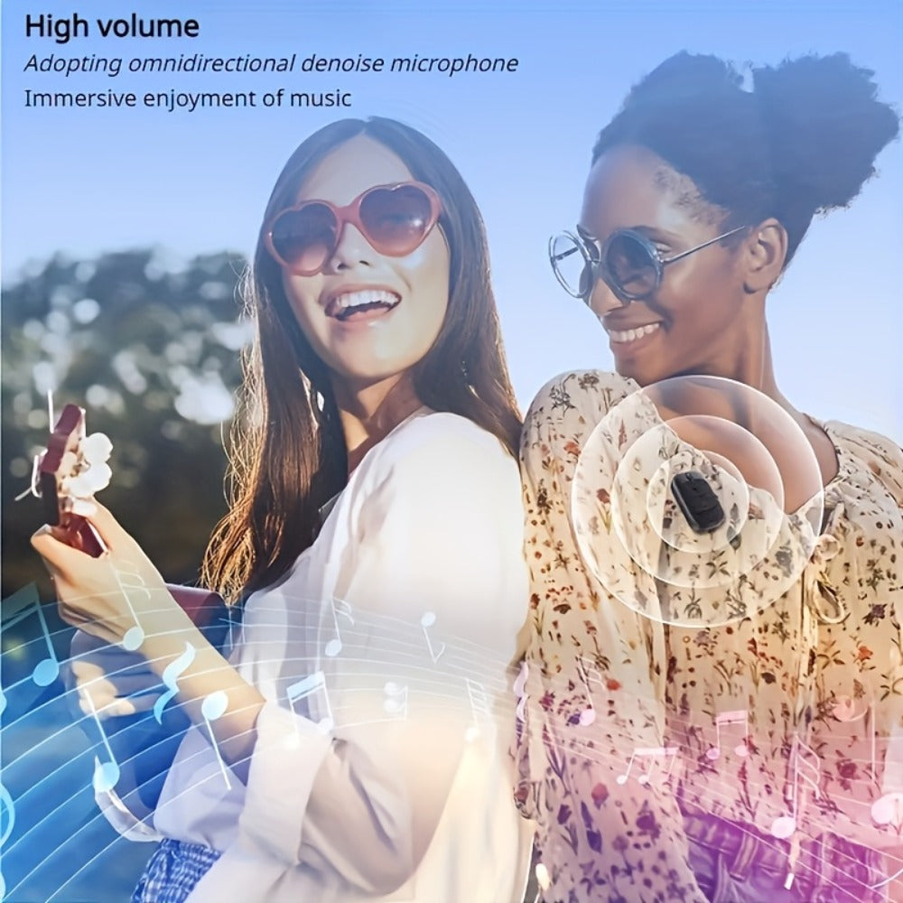 Wearable Bluetooth Speaker with Magnetic Clip, IPX5 Mini Wireless Speaker with Mic, Battery, Dustproof Portable Speaker for Workouts