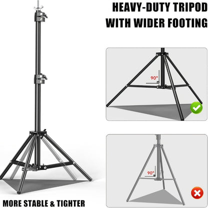 Backdrop Stand BEIYANG 10 x 8.5-Foot Tripod Kit with Sectional Crossbar, Clips, Ballast Bags and Carry Bag