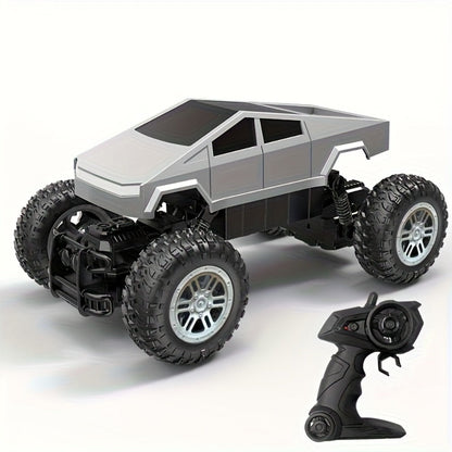 1:16 RC Monster Truck 2.4GHz 4WD Large Wheel Off-Road Pickup with LED Lights 45° Climb, Remote Control Car for Boys Kids