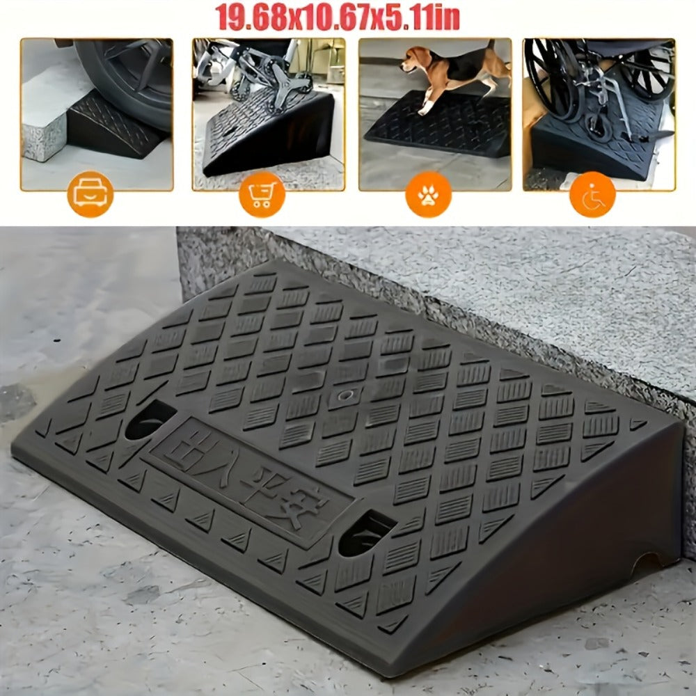 Portable Plastic Car Ramps – Heavy Duty Anti-Slip Threshold Ramps for Cars, Wheelchairs, Bicycles & Medical Equipment, Weather Resistant