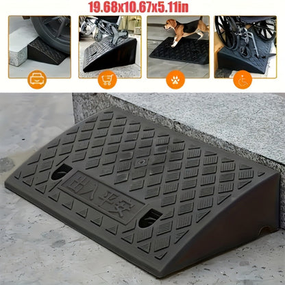 Portable Plastic Car Ramps – Heavy Duty Anti-Slip Threshold Ramps for Cars, Wheelchairs, Bicycles & Medical Equipment, Weather Resistant