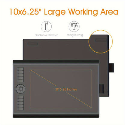 GAOMON M10K Drawing Tablet 8192 Levels Pressure Sensitivity Battery-Free Stylus 10 Programmable for an Everyday Personal Care Routine