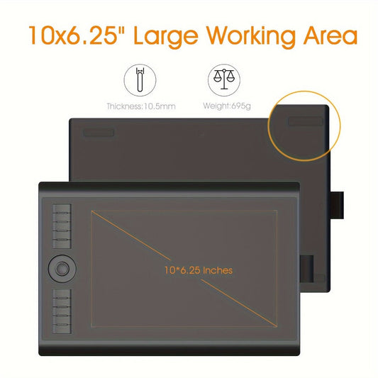 GAOMON M10K Drawing Tablet 8192 Levels Pressure Sensitivity Battery-Free Stylus 10 Programmable for an Everyday Personal Care Routine