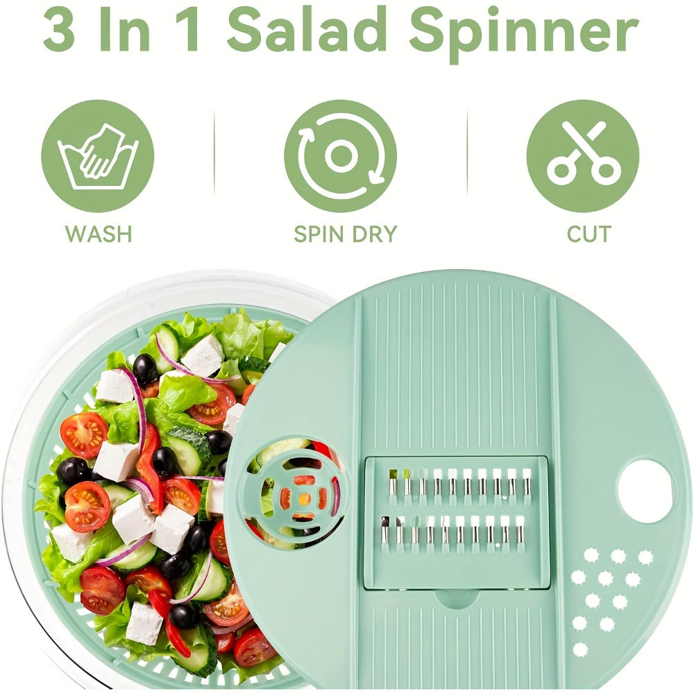 Salad Spinner Large 3-in-1 with 5-Blade Slicer & Egg Yolk Strainer with the Listed Color, Size or Set Options for Everyday Carry