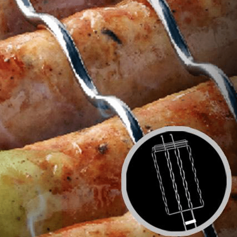 BBQ Sausage Grilling Basket, for Grilling, Camping and Outdoor Meals, with the Listed Configuration