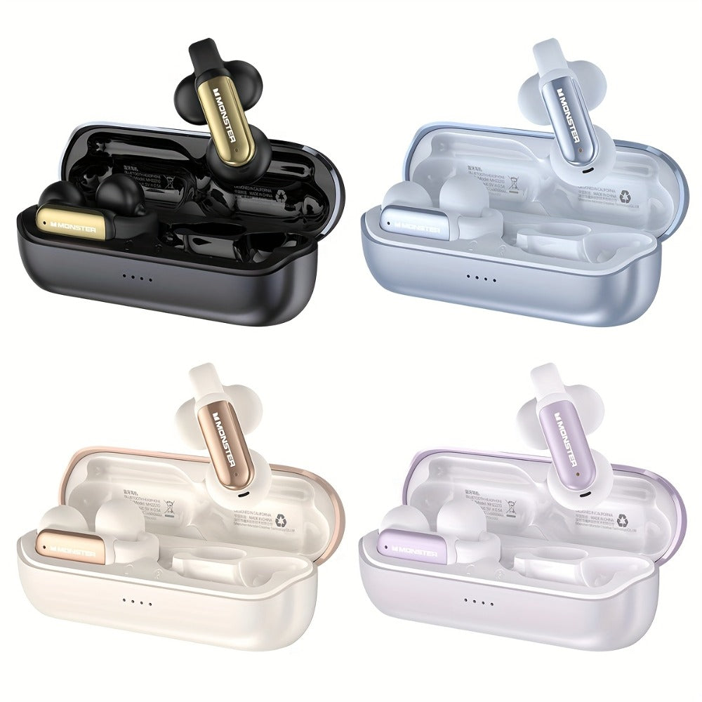 Open-Back Clip-On Wireless Earbuds Environmental Noise Cancellation Touch Control Wireless for an Everyday Personal Care Routine
