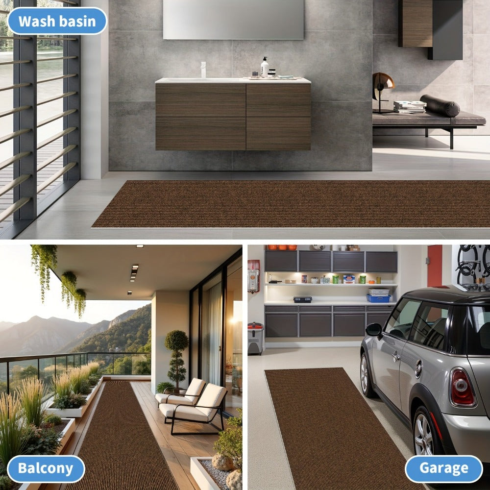 Textured Hallway Runner, 23.22 in Wide in Five Colors with Four Exact Length Options for Narrow Spaces