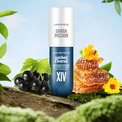 Perfume Mist for Women Samba Passion 3oz Amber Floral Body Hair Fragrance Spray Long Lasting Travel Size Daily Wear Date Night Gift for Her