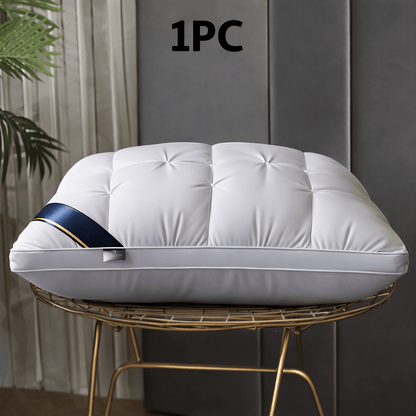 Tufted Bed Pillow in White or Grey with 1-, 2- and 4-Piece Checkout Options and Zipper Detail
