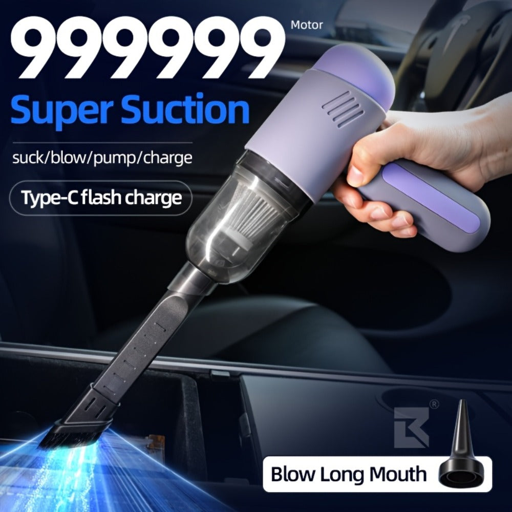 Handheld Car Vacuum Cleaner Wireless 13KPa – 4000mAh USB Rechargeable, Dry Wet Dual-Purpose Blow & Suction