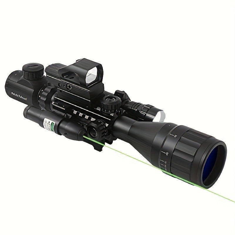 Rifle Scope Nitrogen-Filled Illuminated Reticle for Hunting Airsoft Pellet Guns, Multi-Power Zoom Tactical Scope